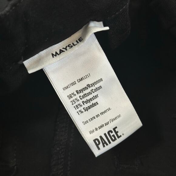 Paige Women's Mayslie Cropped Coated Jogger Pants Size 27 - Picture 8 of 8